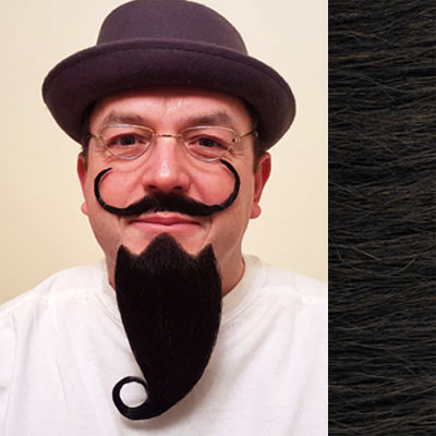 Beard & Moustache Combination MB1 Colour 4 - Brown - Human Hair - BME