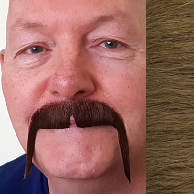 Chang Moustache Colour 27 - Light Auburn Human Hair BMO