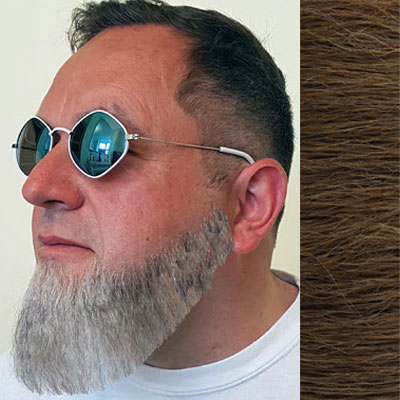 Full Beard Colour 13 - Dark Auburn Human Hair BML