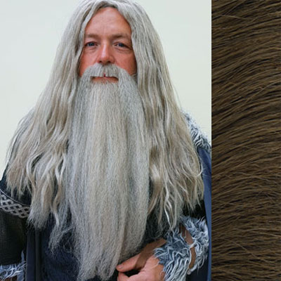 Gandalf Beard & Moustache Colour 8 Brown - Synthetic Hair - BMI