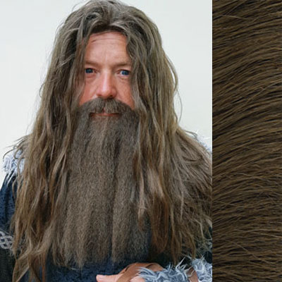 Hagrid Beard & Moustache Colour 8 Brown - Synthetic Hair - BMI