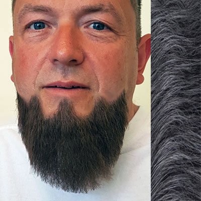 Large Full Chin Beard Colour 1b50 - Black with 50% Grey BM1B50
