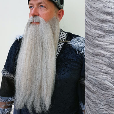 Long FCL Beard & Moustache Colour 56 Grey - Synthetic Hair - BMV