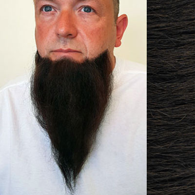 Long Chin Beard Colour 4 - Brown - Human Hair - BME