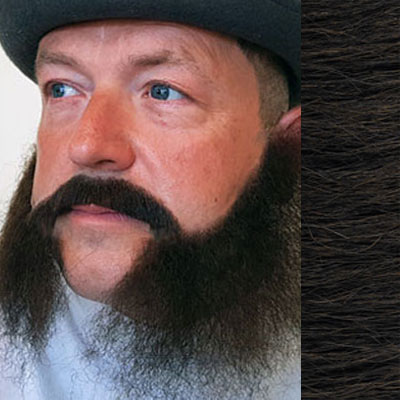 Side Whiskers Beard & Moustache Colour 4 - Brown - BME