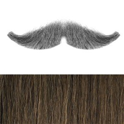 Military Moustache Colour 12 - Light Brown Human Hair BMK 