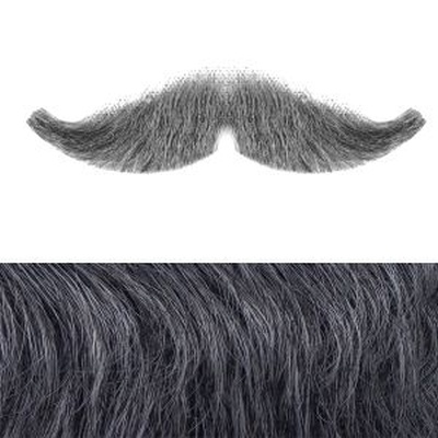 Military Moustache Colour 1b50 - Black with 50% Grey BM1B50 