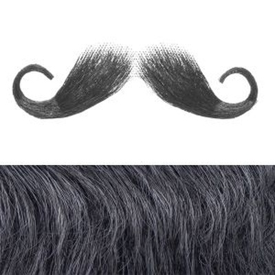 Moustache Style 'E' Colour 1b50 - Black with 50% Grey BM1B50