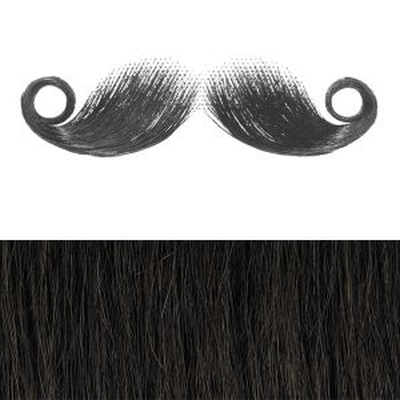 Moustache Style 'I' Colour 4 - Brown - Human Hair - BME 