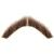 Moustache Style 'F' Colour 1b - Black - Human Hair - BMB - view 5