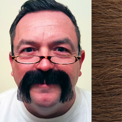 Jason King Moustache Colour 29 - Auburn - Human Hair - BMP