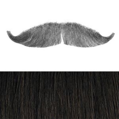 Bushy Moustache Colour 3 - Brown - Human Hair - BMD