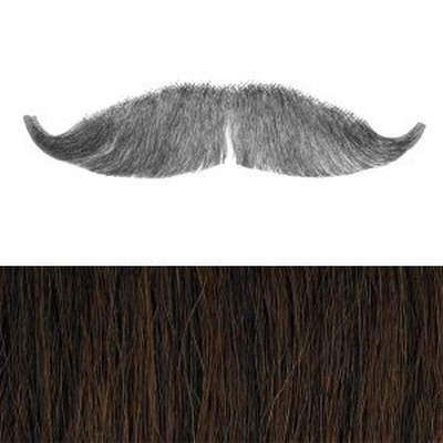 Bushy Moustache Colour 5 - Brown - Human Hair - BMF