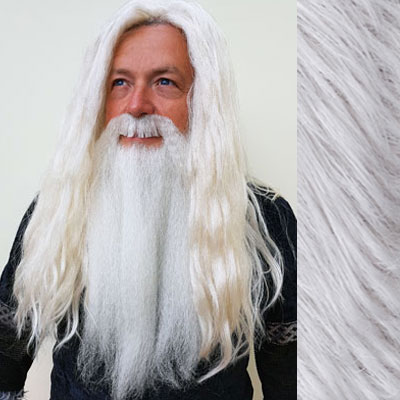 Dumbledore Wig, Beard & Moustache Set Colour 60 Silver Grey - Synthetic Hair - BMW