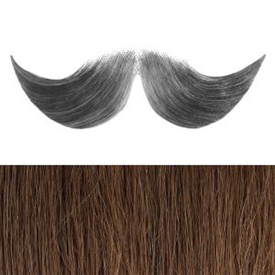 Handlebar Moustache Colour 29 - Auburn - Human Hair - BMP