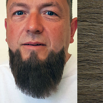 Large Full Chin Beard Colour 10 - Light Brown Human Hair BMJ