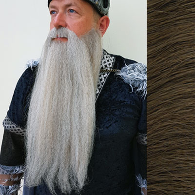 Long FCL Beard & Moustache Colour 8 Brown - Synthetic Hair - BMI