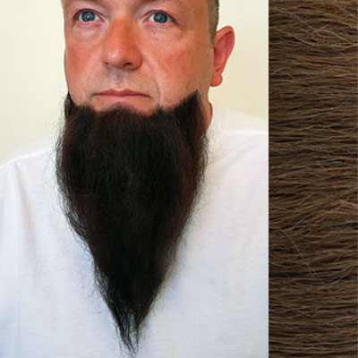Long Chin Beard Colour 13 - Dark Auburn Human Hair BML