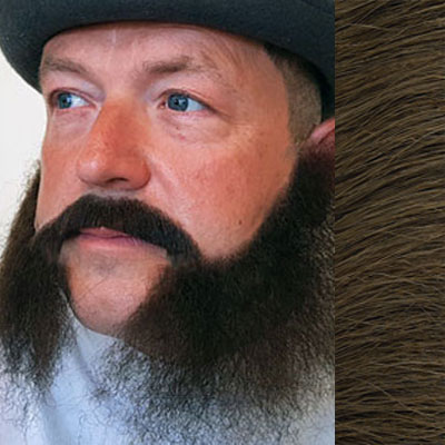 Side Whiskers Beard & Moustache Colour 8 - Medium Brown BMI