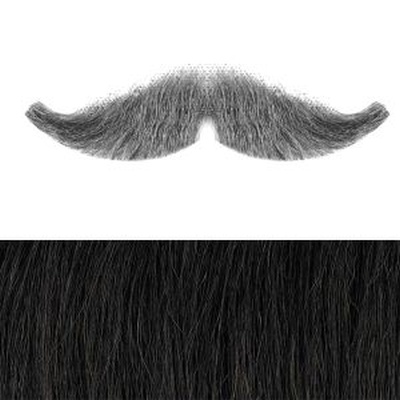 Military Moustache Colour 2 - Dark Brown Human Hair BMC 