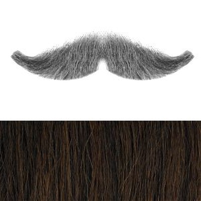 Military Moustache Colour 5 - Brown - Human Hair - BMF 