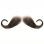 Moustache Style 'E' Colour 1b - Black - Human Hair - BMB - view 6