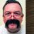 Jason King Moustache Colour 8 - Medium Brown Human Hair BMI - view 1